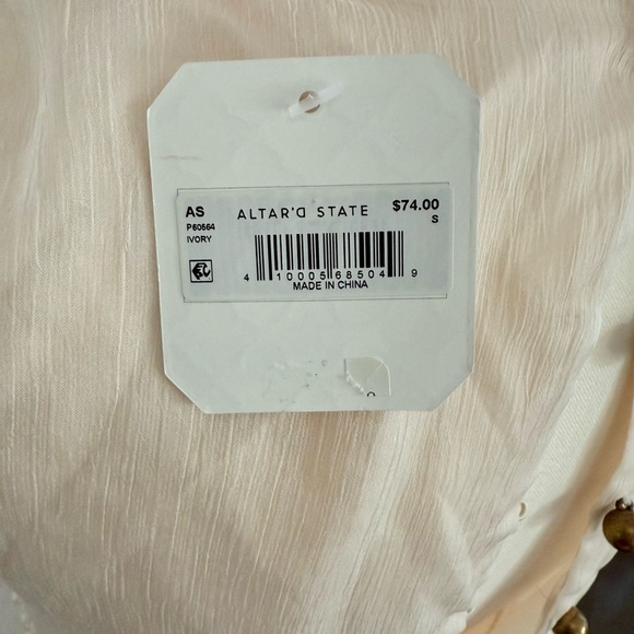Altar'd State Cream Mini Dress or Tunic New with Tags - Picture 2 of 9